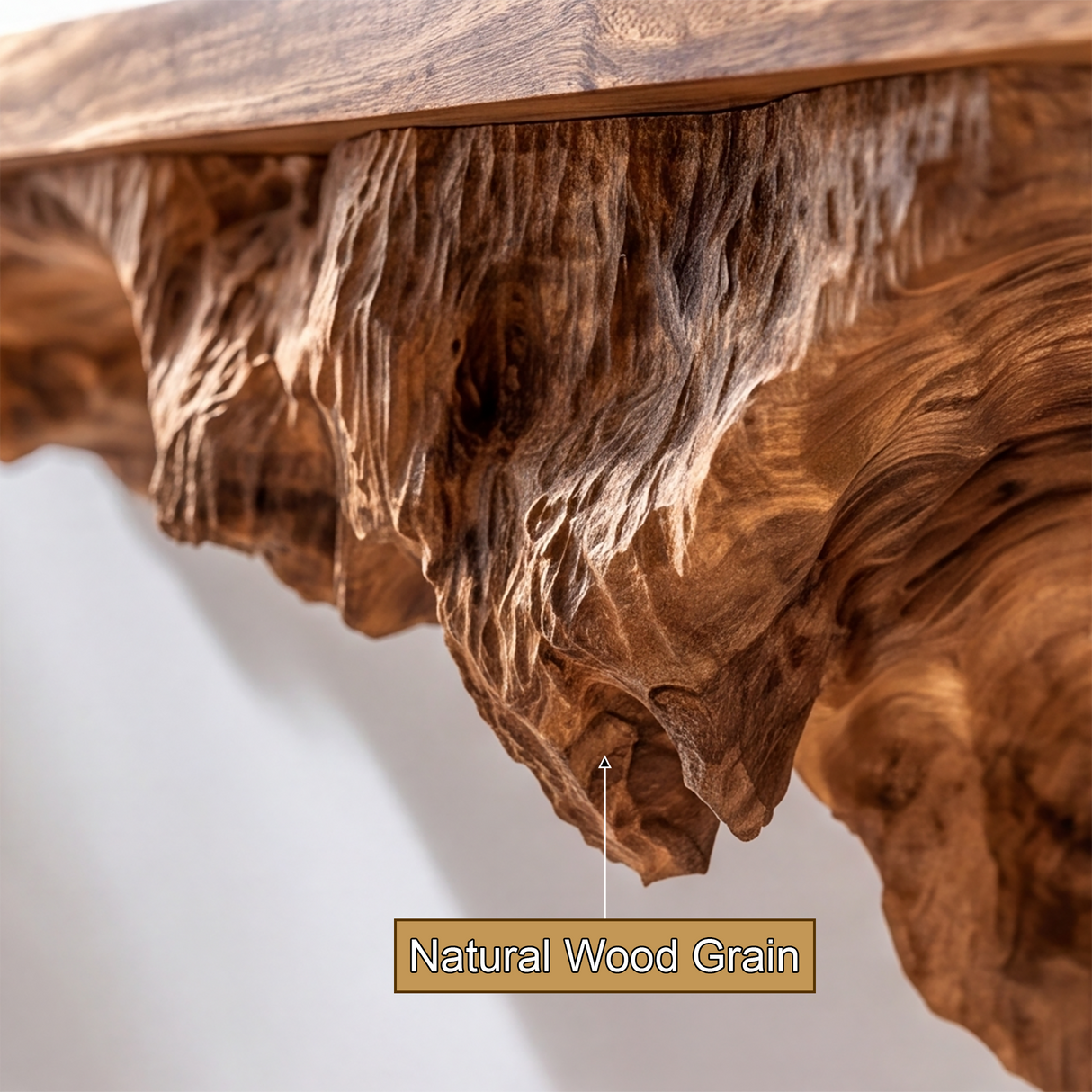 Thaloren Handcrafted Solid Wood Mountain Floating Shelf
