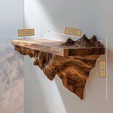 Thaloren Handcrafted Solid Wood Mountain Floating Shelf - Timberustic Floating Shelf