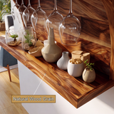 Thaloren Live Edge Handcrafted Floating Wine Shelf SPA215415 - Timberustic Floating Wine Shelf