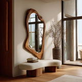 Thaloren Live Edge Solid Wood Mirror