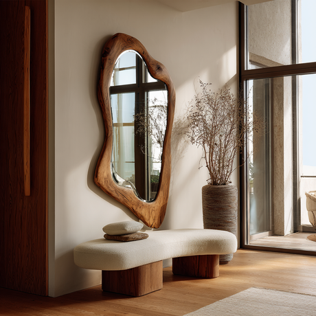 Thaloren Live Edge Solid Wood Mirror - Timberustic Mirror