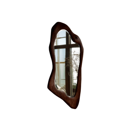 Thaloren Live Edge Solid Wood Mirror Dark Walnut - Timberustic Mirror