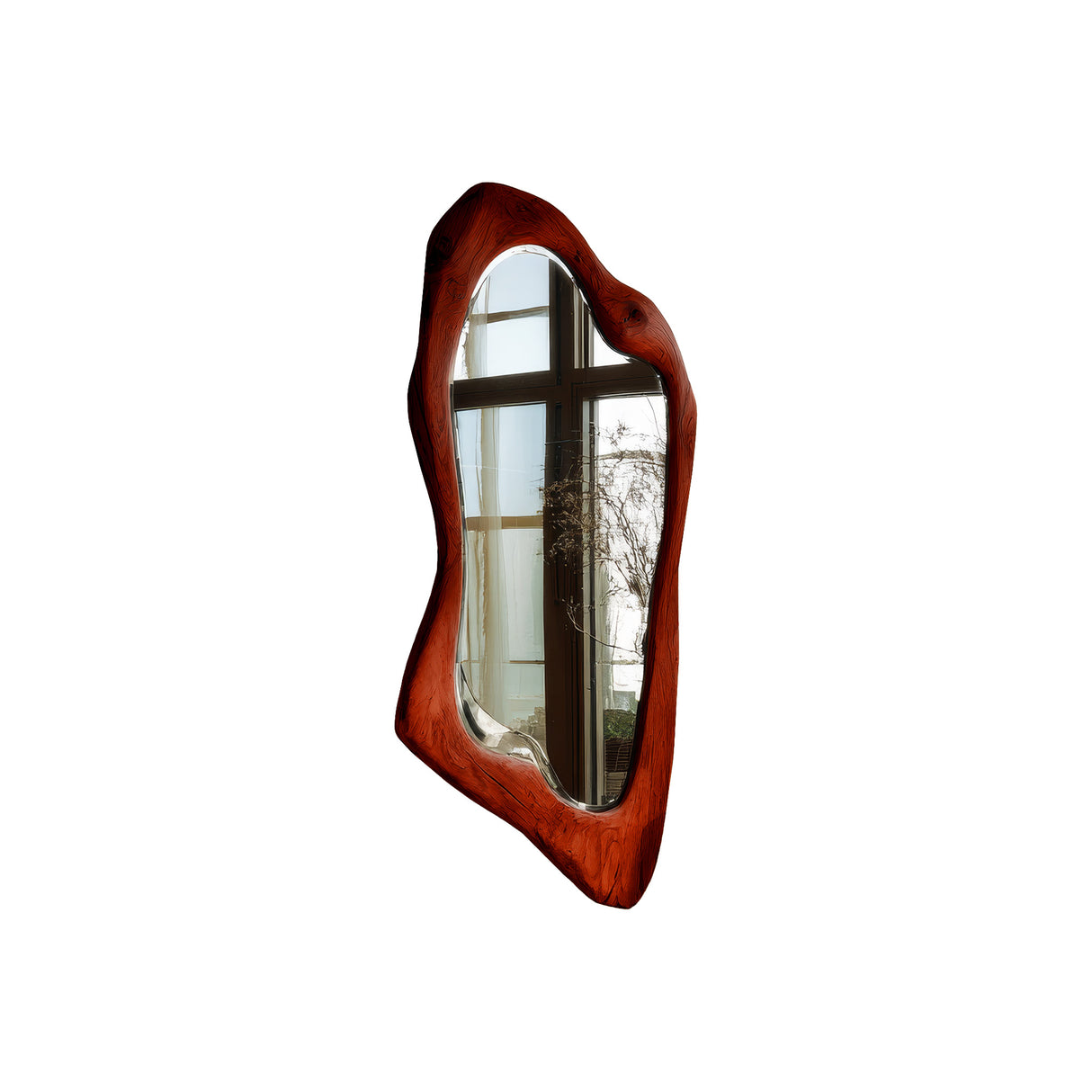 Thaloren Live Edge Solid Wood Mirror