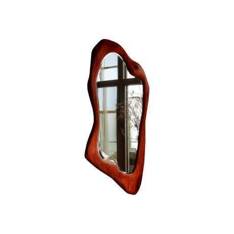 Thaloren Live Edge Solid Wood Mirror Mahogany - Timberustic Mirror