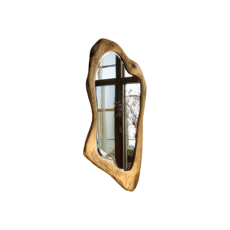 Thaloren Live Edge Solid Wood Mirror Natural Oak - Timberustic Mirror