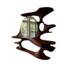 Thaloria Sculpted Solid Wood Cosmetic Table Dark Walnut - Timberustic Cosmetic Table
