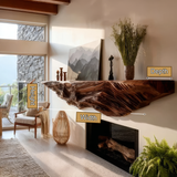 Thalorien Handcrafted Fireplace Mantel Shelf SPA359725