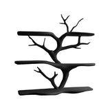 Thalorien Handcrafted Solid Wood Floating Tree Bookshelf