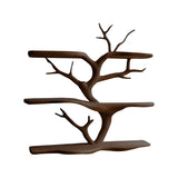 Thalorien Handcrafted Solid Wood Floating Tree Bookshelf