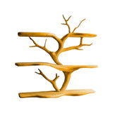 Thalorien Handcrafted Solid Wood Floating Tree Bookshelf