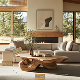 Thalorien Sculpted Solid Wood Coffee Table SPA255234 - Timberustic Coffee Table