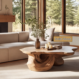 Thalorien Sculpted Solid Wood Coffee Table SPA255234 - Timberustic Coffee Table