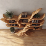 Thalorien Sculpted Solid Wood Tree Bookshelf - Timberustic Tree Bookshelf