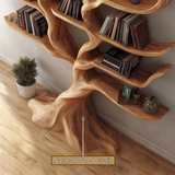 Thalorien Sculpted Solid Wood Tree Bookshelf - Timberustic Tree Bookshelf