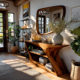 Thalorim Sculpted Solid Wood Console Table - Timberustic Console Table