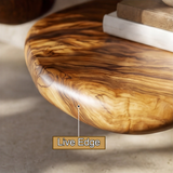 Thalorim Sculpted Solid Wood Mushroom Floating Shelf - Timberustic Floating Shelf