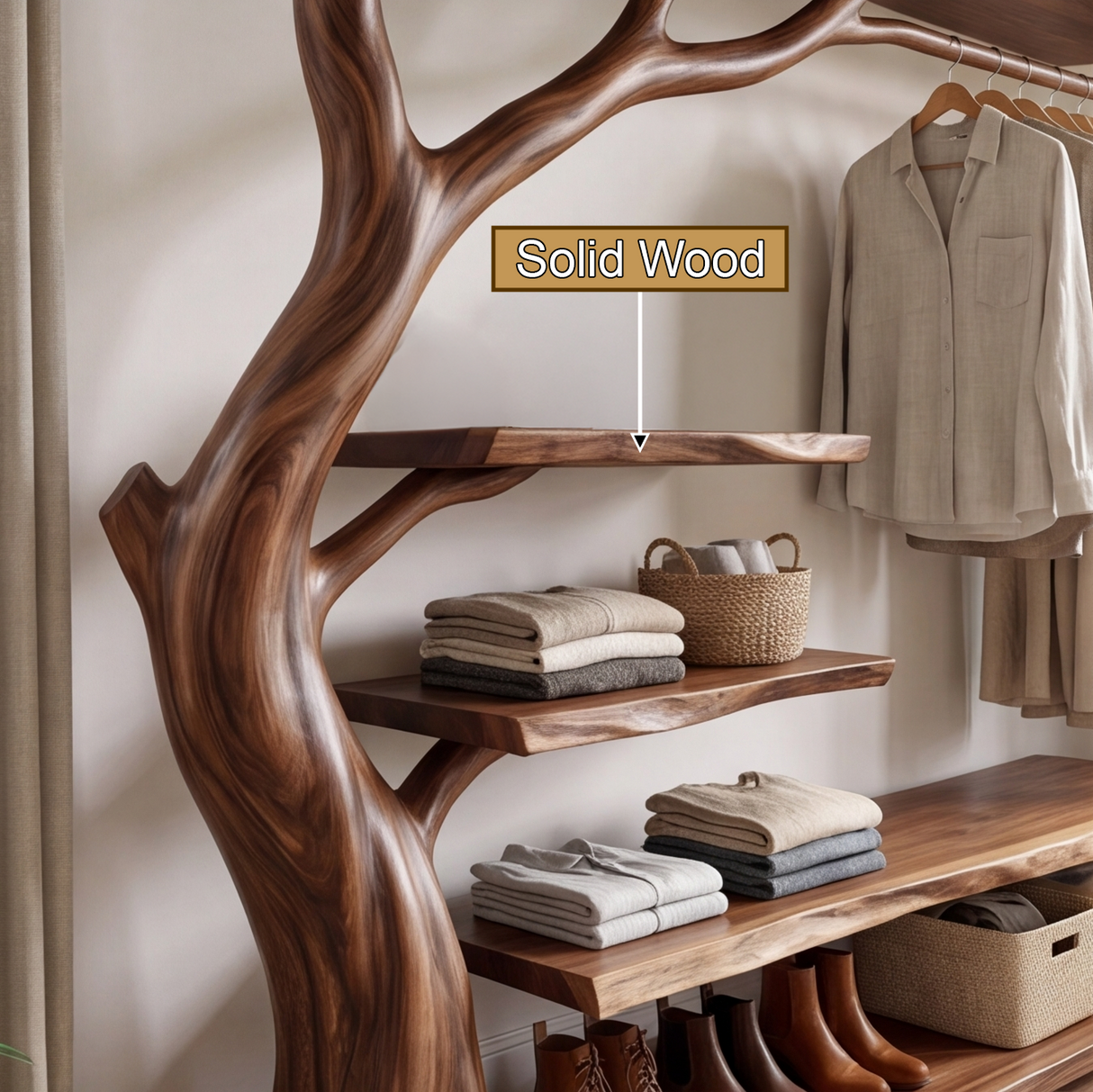 Thalorim Solid Wood Entryway Organizer