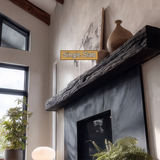 Thalorin Handcrafted Live Edge Solid Wood Fireplace Mantel Shelf SPA023514 - Timberustic Fireplace Mantel Shelf