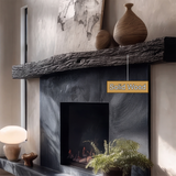 Thalorin Handcrafted Live Edge Solid Wood Fireplace Mantel Shelf SPA023514 - Timberustic Fireplace Mantel Shelf