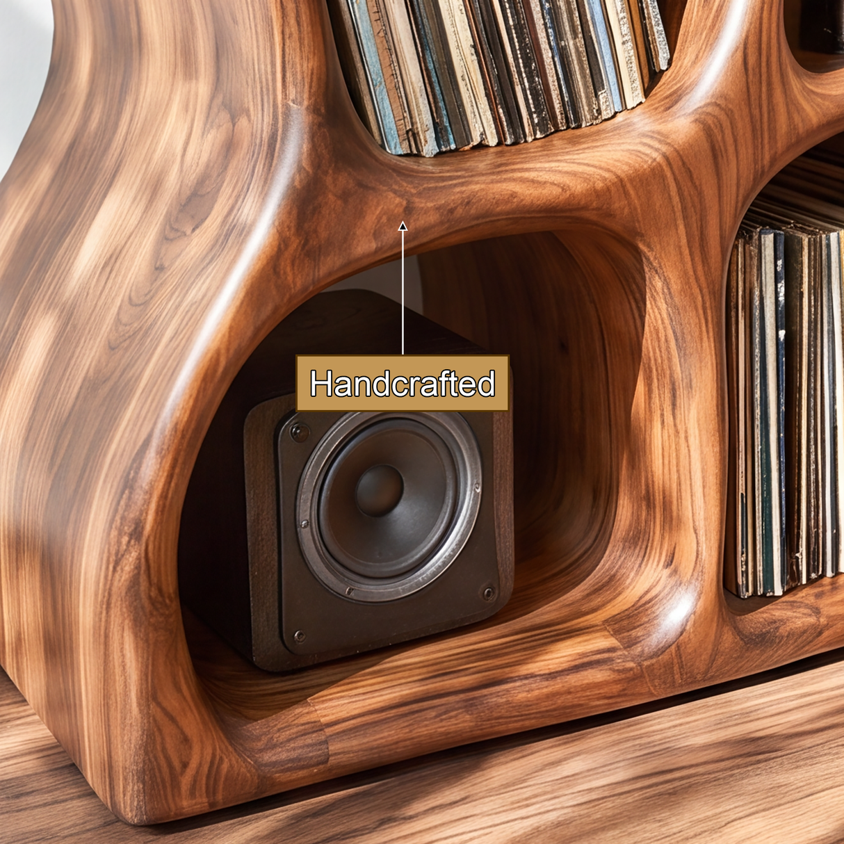 Thalorin Handcrafted Solid Wood Record Player Stand SPA294831