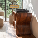 Thalorin Handcrafted Solid Wood Record Player Stand SPA294831