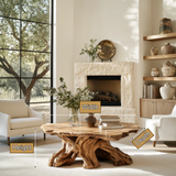 Thalorin Live Edge Solid Wood Coffee Table SPA284121 - Timberustic Coffee Table