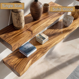 Thalorin Live Edge Solid Wood Floating Shelf SPA129458 - Timberustic Floating Shelf