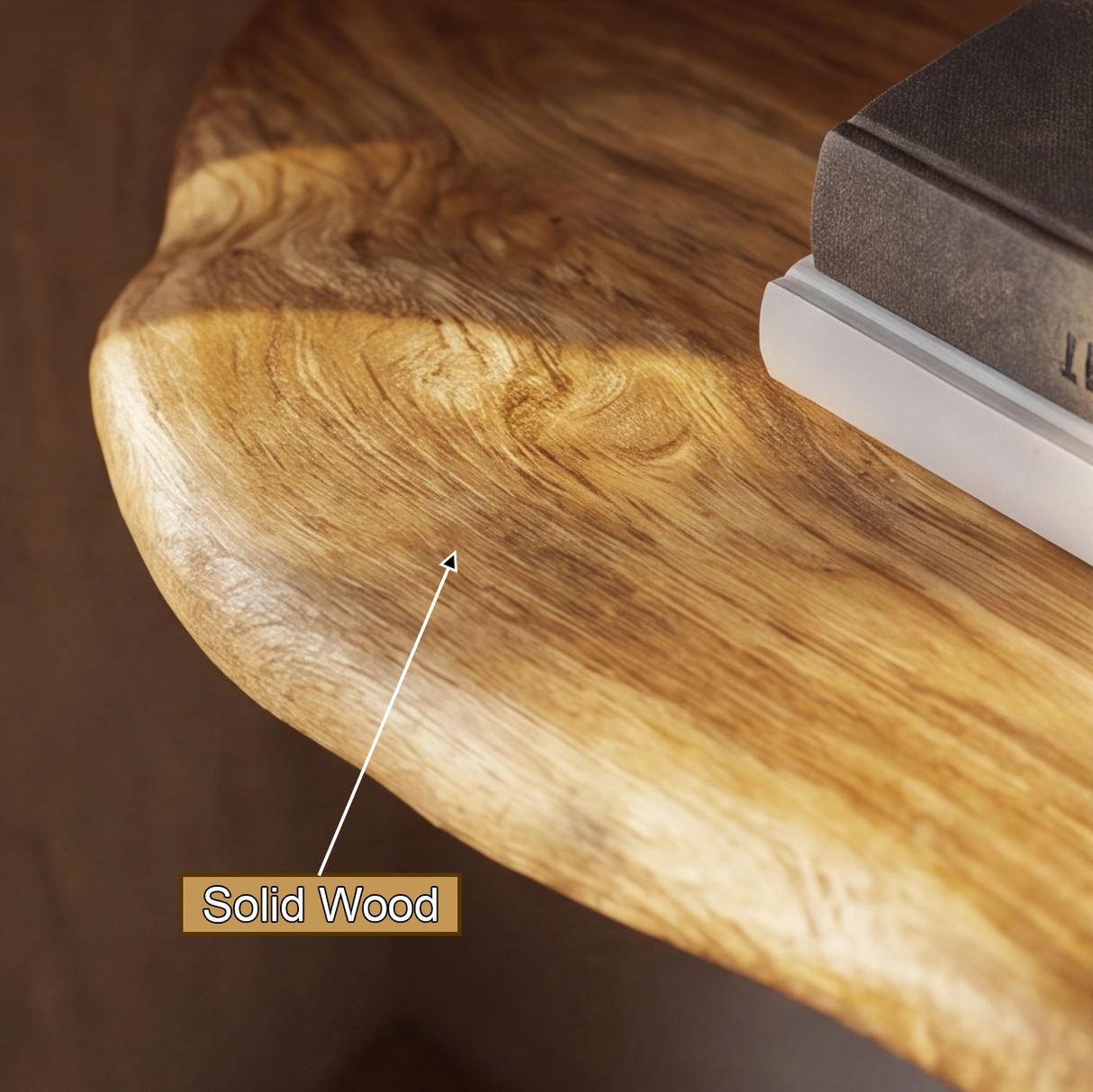 Thalorin Live Edge Solid Wood Mushroom Floating Shelf SPA294743 - Timberustic Floating Shelf