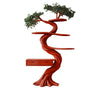Thalorin Organic Modern Tree Bookshelf with Drawers Mahogany - Timberustic Tree Bookshelf