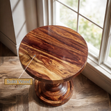 Thalorin Solid Wood Pedestal Stand - Timberustic Pedestal Stand