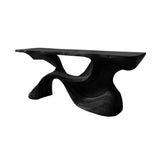 Thaloris Sculpted Solid Wood Console Table Black - Timberustic Console Table