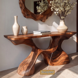 Thaloris Sculpted Solid Wood Console Table