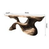 Thaloris Sculpted Solid Wood Console Table - Timberustic Console Table