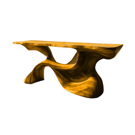 Thaloris Sculpted Solid Wood Console Table Teak - Timberustic Console Table