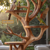Thalorwyn Handcrafted Tree Branch Parrot Stand SPA321651 - Timberustic Tree Branch Parrot Stand