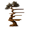 Thaloryn Sculpted Solid Wood Tree Bookshelf with Drawers Brown - Timberustic Tree Bookshelf