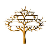 Thaloryx Sculpted Solid Wood Tree Bookshelf Teak - Timberustic Tree Bookshelf