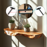 Thalric Live Edge Solid Wood Floating Shelf SPA203698 - Timberustic Floating Shelf