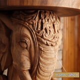Thalviro Sculpted Solid Wood Pedestal Stand - Timberustic Pedestal Stand