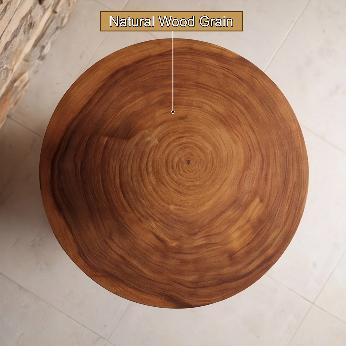 Thalviro Sculpted Solid Wood Pedestal Stand - Timberustic Pedestal Stand