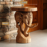 Thalviro Sculpted Solid Wood Pedestal Stand - Timberustic Pedestal Stand
