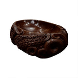 Thalvorn Octopus Form Handcarved Solid Wood Vessel Sink Dark Walnut - Timberustic Vessel Sinks