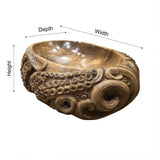 Thalvorn Octopus Form Handcarved Solid Wood Vessel Sink - Timberustic Vessel Sinks