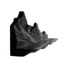 Thalvyr Sculpted Solid Wood Mountain Floating Shelf Black - Timberustic Floating Shelf