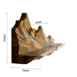 Thalvyr Sculpted Solid Wood Mountain Floating Shelf - Timberustic Floating Shelf
