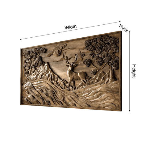 Tharion Solid Wood Sculpted Wall Art - Timberustic Wall Art