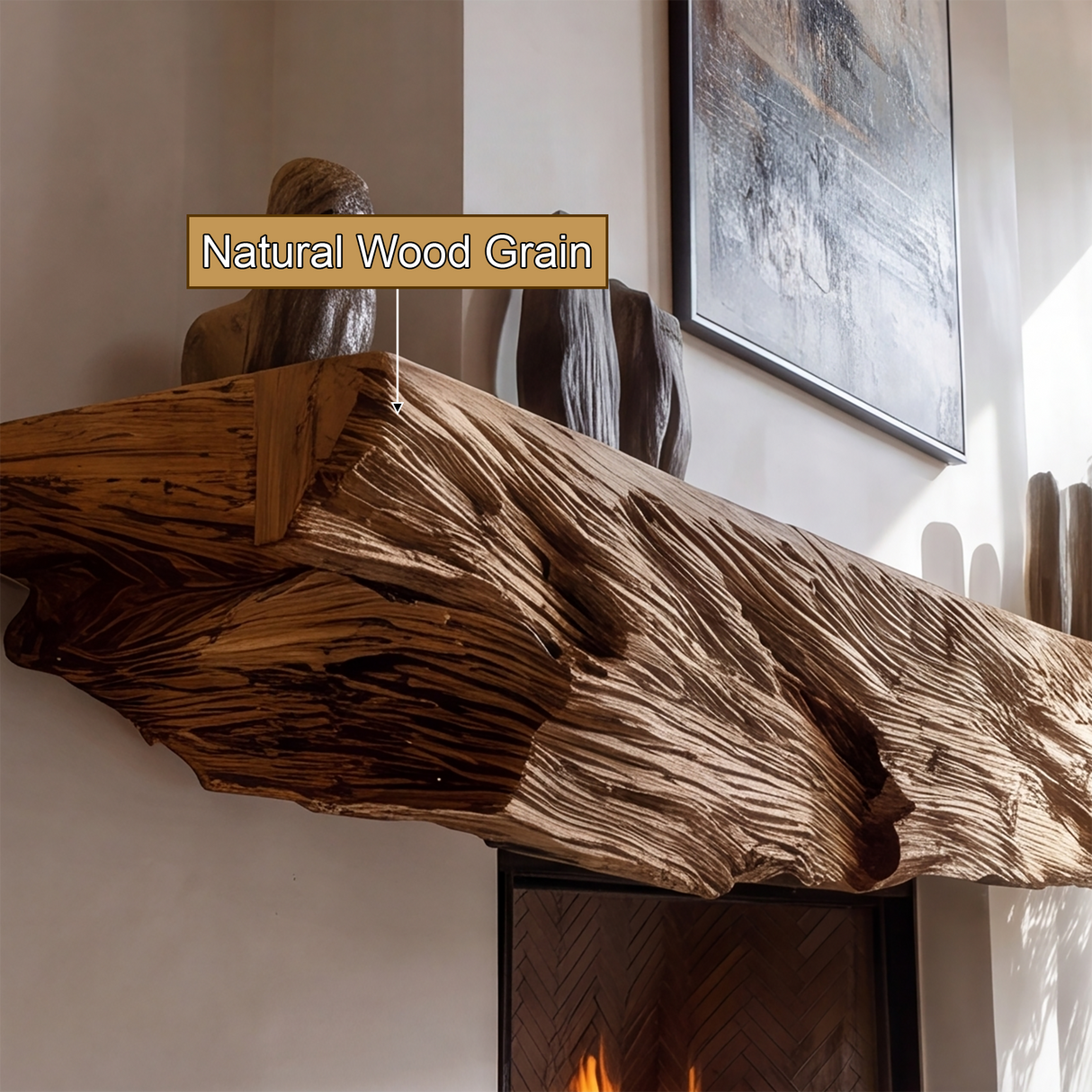 Tharok Handcrafted Fireplace Mantel Shelf SPA985244