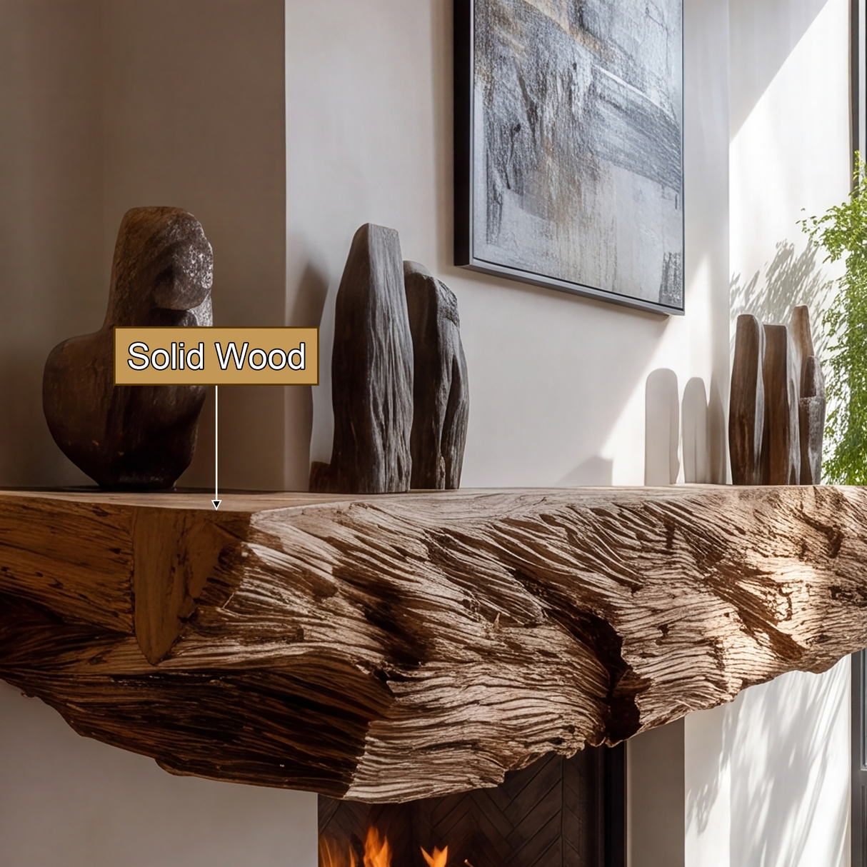Tharok Handcrafted Fireplace Mantel Shelf SPA985244