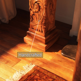 Thavion Handcrafted Solid Wood Pedestal Stand - Timberustic Pedestal Stand