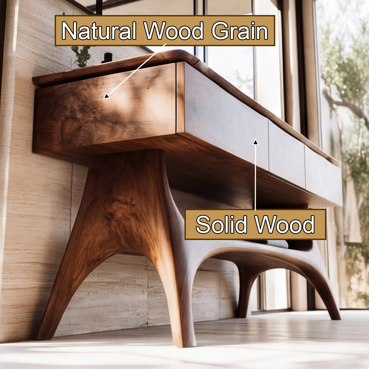 Theron Sculpted Solid Wood Freestanding Bathroom Vanity with Drawers - Timberustic Freestanding Bathroom Vanity with Drawers